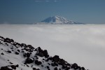 Mount Adams above the clouds and the slope of Mt. St. Helens